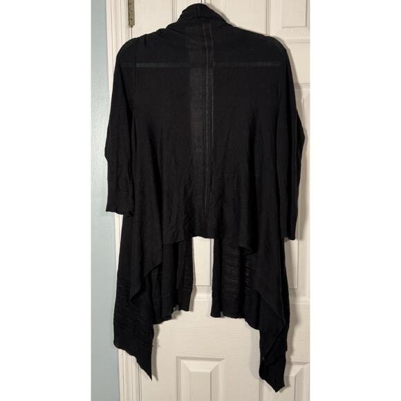 Worthington Black Long Sleeve Lightweight Knit Cardigan, Open, XL - Picture 3 of 5